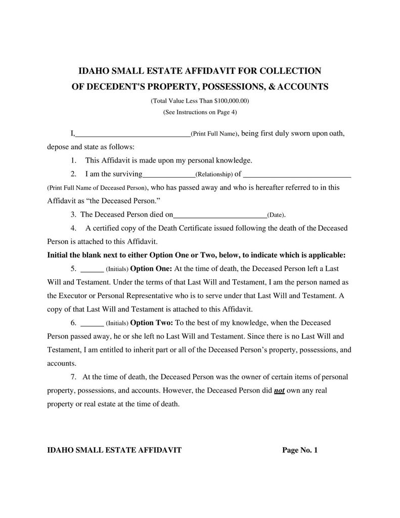 Exactly how Does a Little Estate Affidavit Job?